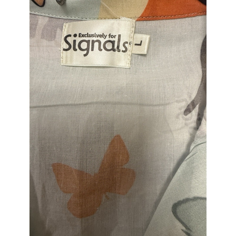 Signals 100% Cotton Pajamas Set Cat Print Size L - Picture 3 of 5